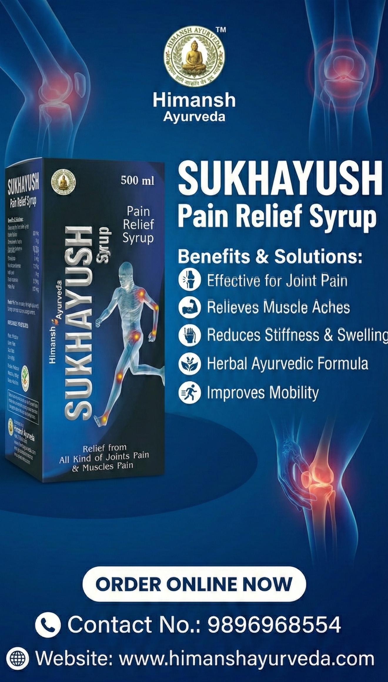 Sukhayush Pain Relief Syrup – 500 ml